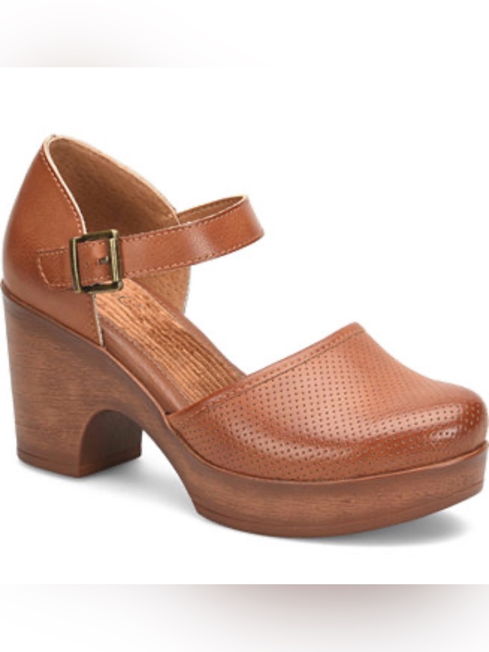 BOC Women's Gia Clog Tan Mary Jane Platform Heels